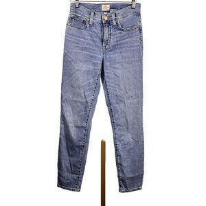J. Crew 9" High-Rise Toothpick Skinny Jeans Light Rinse Sz 26 EUC